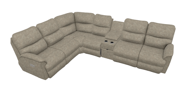 Trouper 5-Piece Power Sectional (i-Northwest Sable)