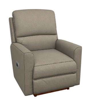 Wynne Power Rocker Recliner w/Tilt Headrest, Lumbar Support & Contour Cushion (Sheldon Fawn)
