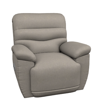 Joshua Power Rocker Recliner w/ Headtilt & Lumbar & Contour Cushion (Easy Pebble)
