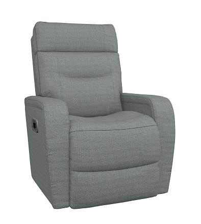 Baron Power Rocking Recliner w/ Headrest & Lumbar (i-Nolina Graphite)